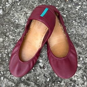 Tieks burgundy red flats